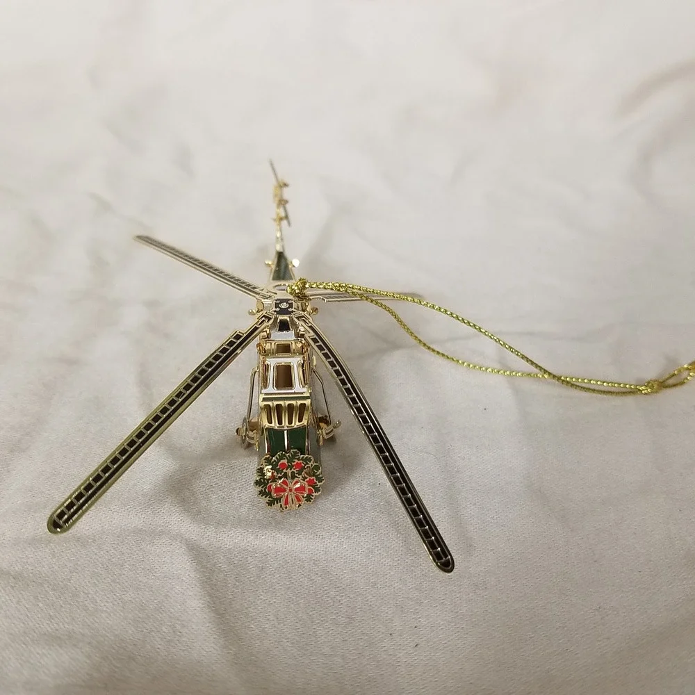 WHHA 2019 White House Christmas Ornament Eisenhower Helicopter Green Excellent